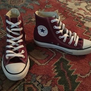 maroon chuck taylor all star high tops